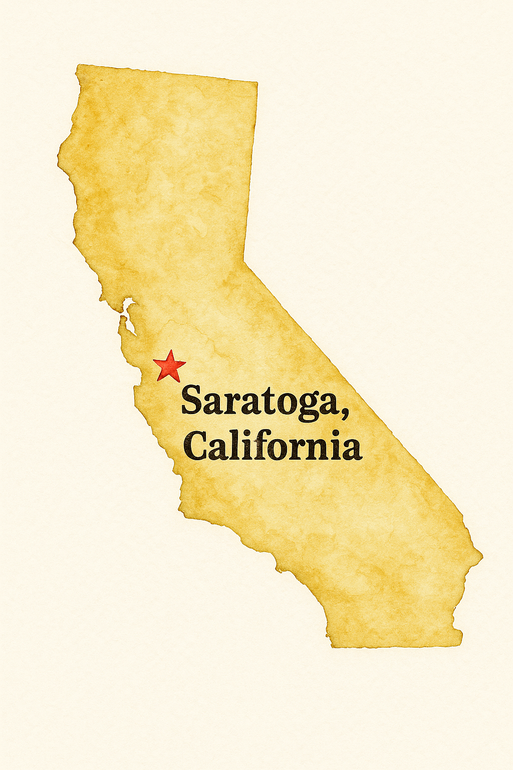 Saratoga, California map
